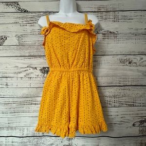 Bow Detail Cross Back Broderie Romper